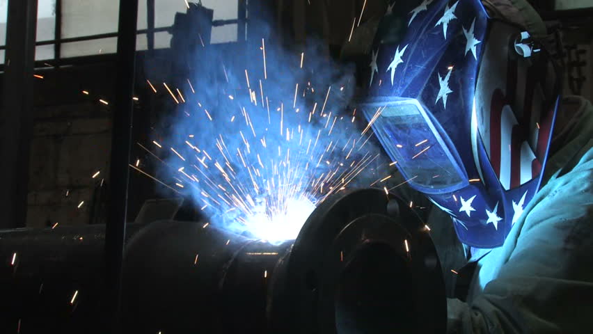 Man Welding in Factory 2