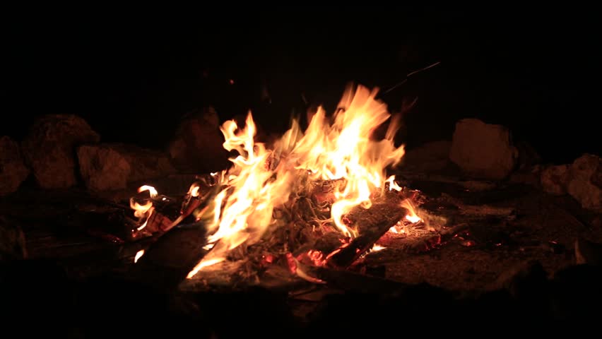 Burning homework campfire image