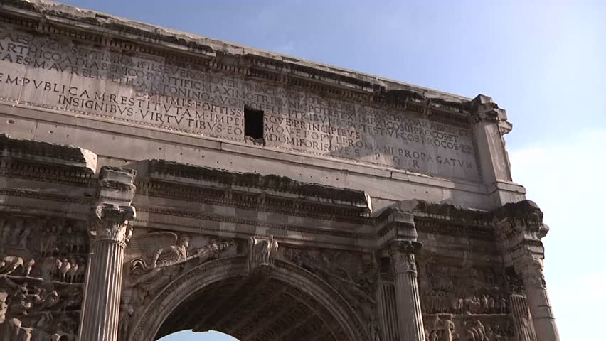 Italy, Lazio, Rome, Roman Forum Arch of Septimius Severus