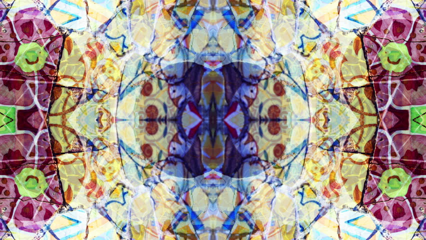 abstract montage made from images of ceramic tiles in Antoni Gaudi's Park Gaell, barcelona, spain