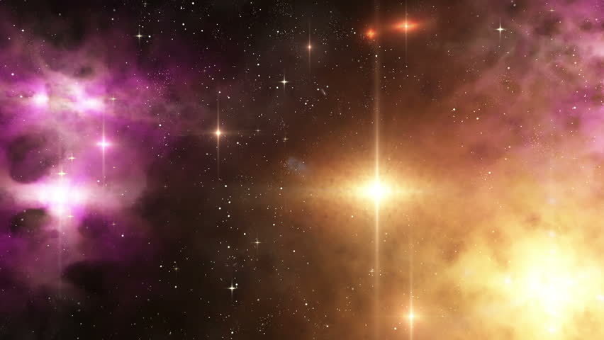Nebula and stars in deep space