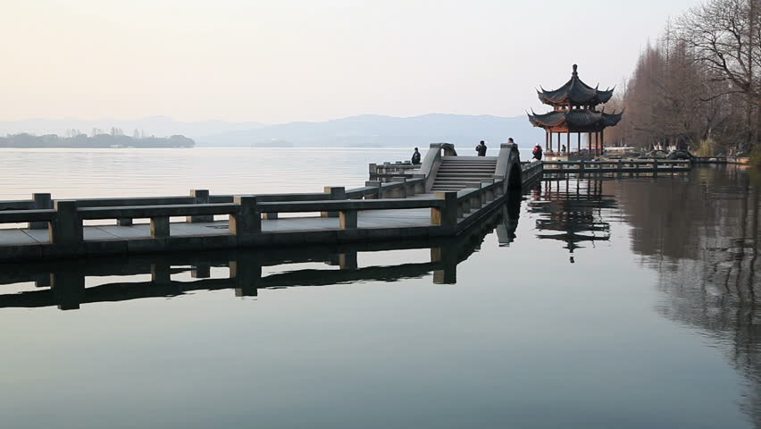 Landscape of the West Lake in Hangzhou City, Zhejiang Province, China.