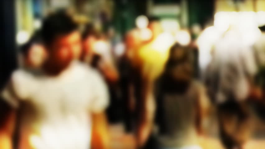Defocused crowd