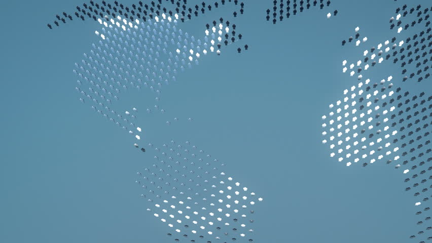 social network world map animation