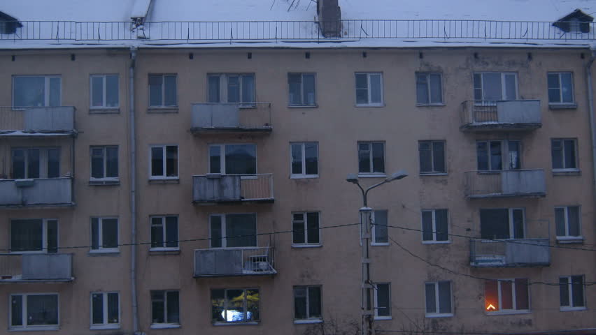 Block house windows from night to day time lapse