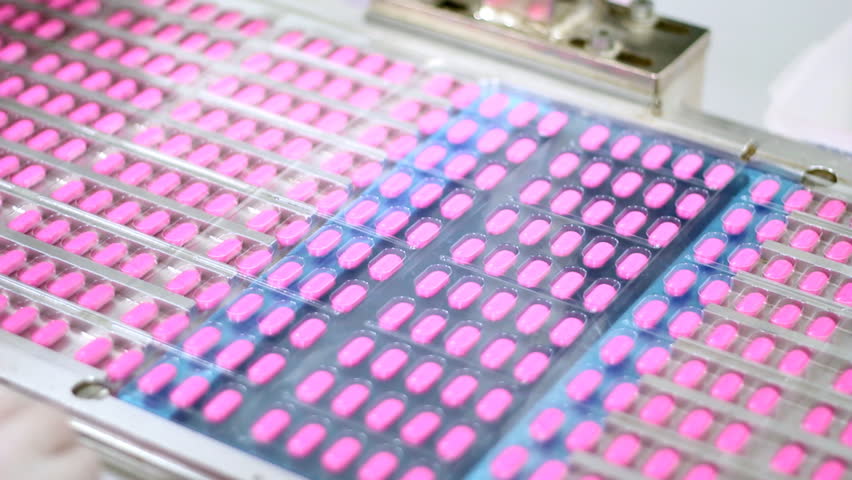 Pill Packaging Machine.
Production line for tablet (pill) sorting and packaging. HD1080p.