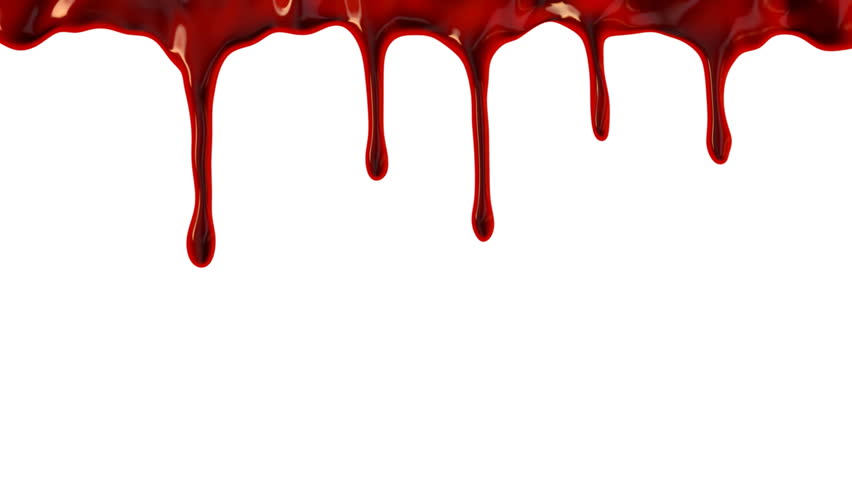 Red Paint Dripping Down Over White Stock Footage Video 2692571