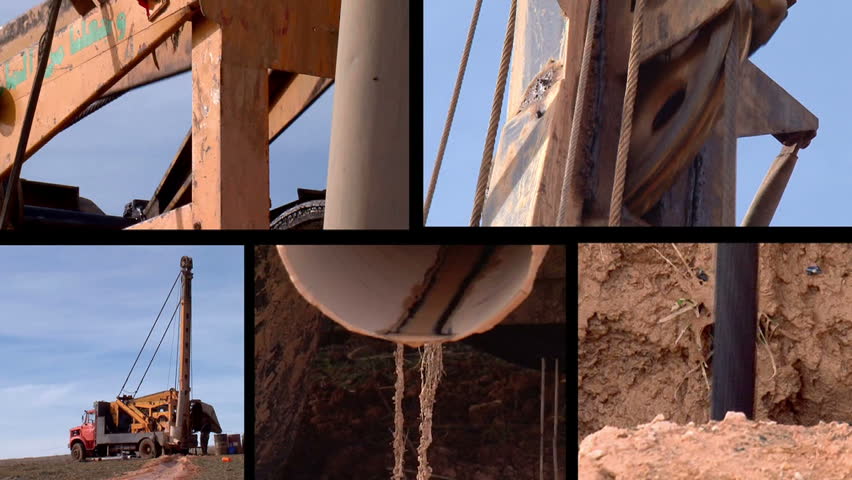 oil drilling collage