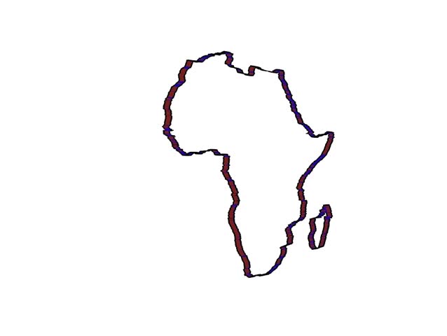 africa continent - draw animation