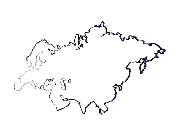 europa and asia continent - draw