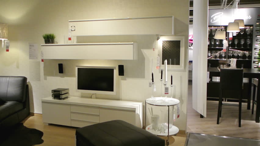 paris, france - circa 2015: ikea furniture store and customers
