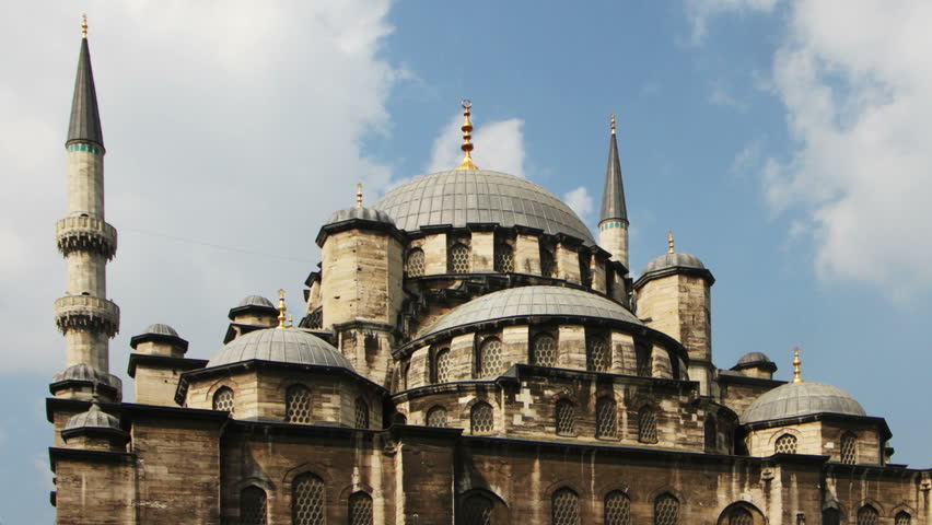 timelpase of the yeni cami mosque istanbul