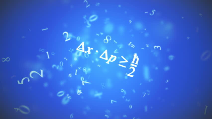 Math Dream (HD) Looping shot of camera tumbling through numbers. Symbolizing the mental process of solving science problems by showing formulas coming together. Drowning in numbers. 