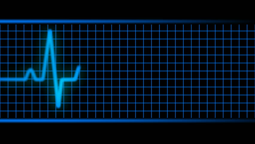blue heart rate ekg hd looping seamless 1080i