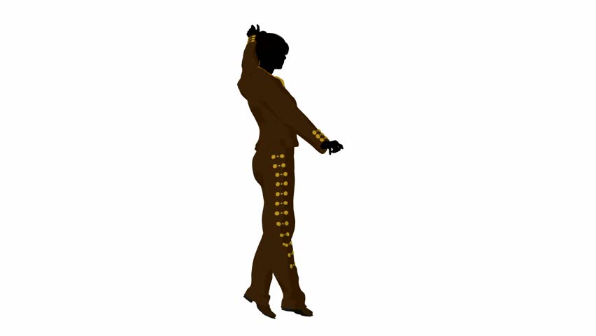 Female mariachi illustration silhouette illustration on a white background 