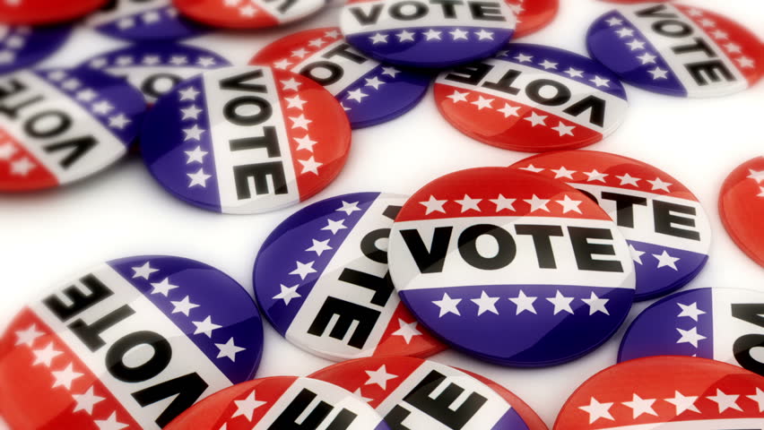 Looping animation background of voting pins. 1080