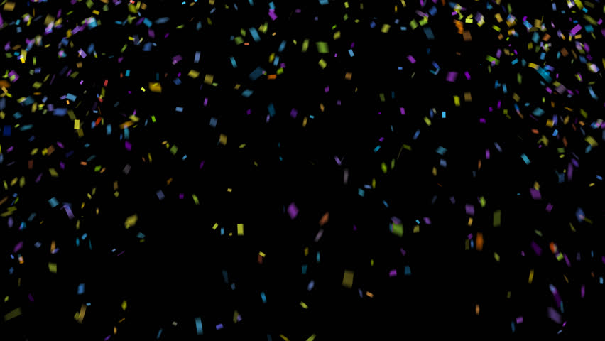 Colorful party confetti perfect for celebrations.  1080p and contains an Alpha.