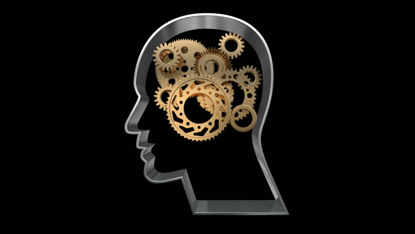 brain made of gear wheels loop-able 