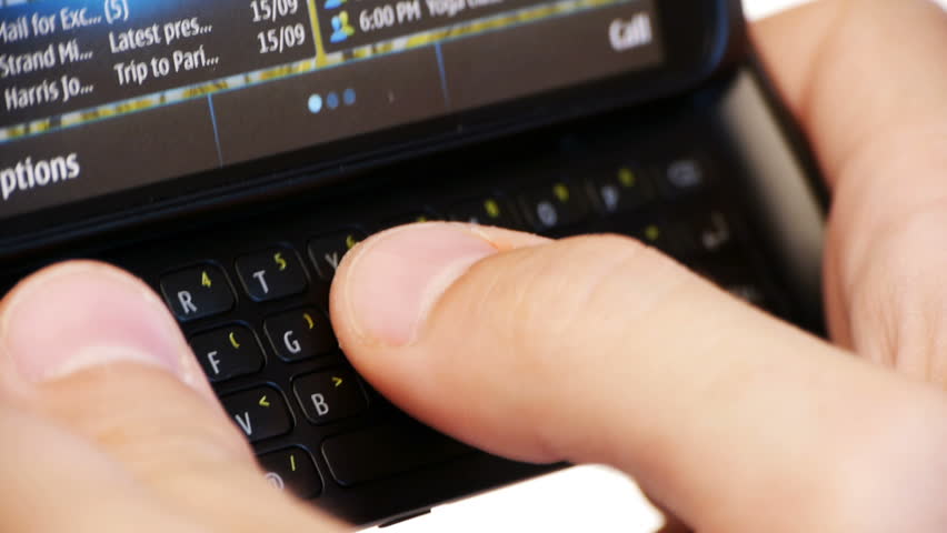 HD - Person writes a text message