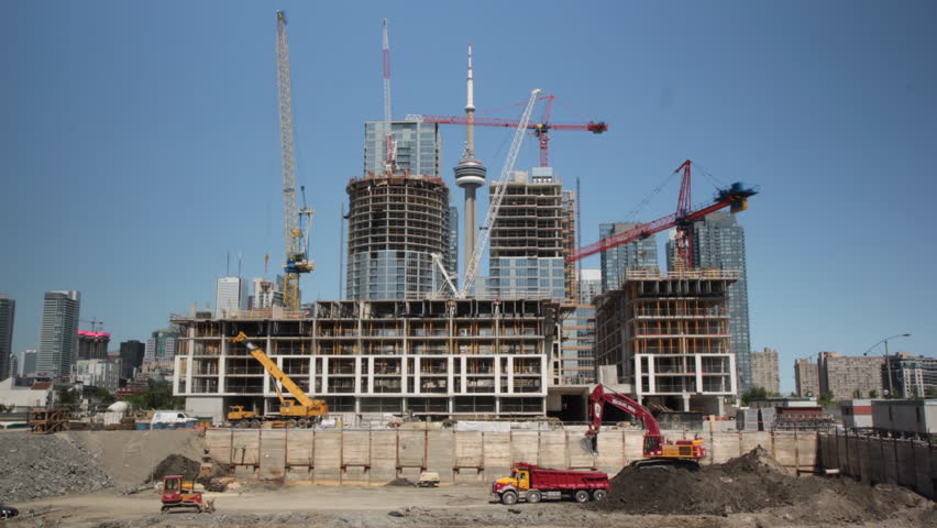 TORONTO, ONTARIO - JUNE 12th: Condo construction on June 12th, 2011. Toronto, Ontario, Canada. 5,500 new condo units are expected to be built in downtown Toronto in 2011.
