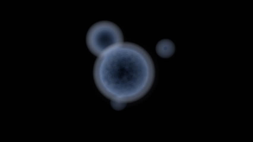 3d rendering of a cell dividing. Matte channel.