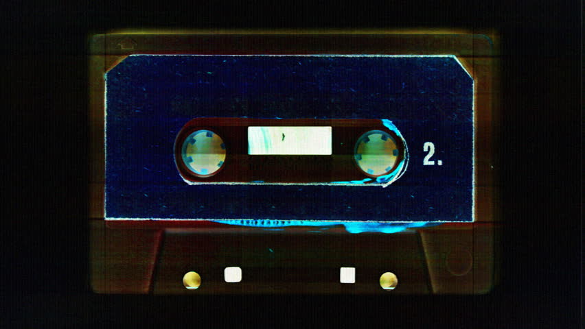 sequence made from close up  shots of cassette music tapes