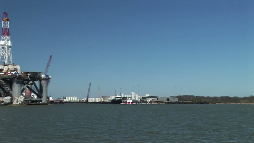 oil drilling platforms or rigs