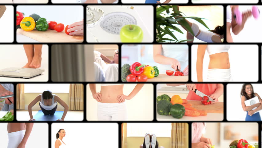 Montage of women dieting
