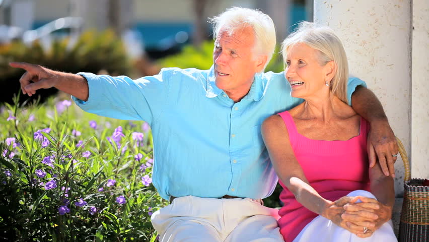 Attractive senior couple relaxing