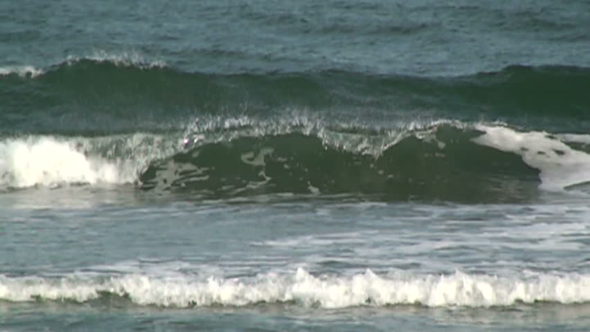 Slow motion footage of waves