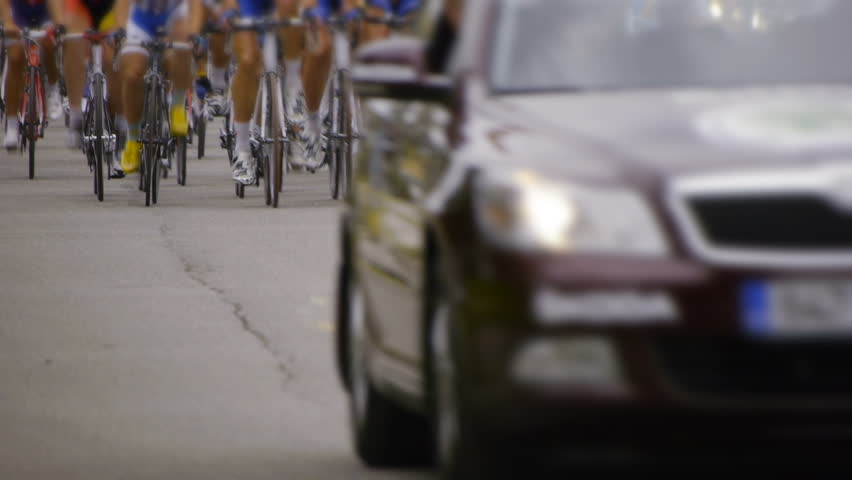 HD - Cycling race. front view