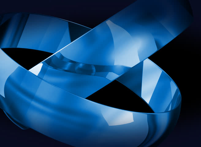 Rotating rings and diamond on a dark blue background