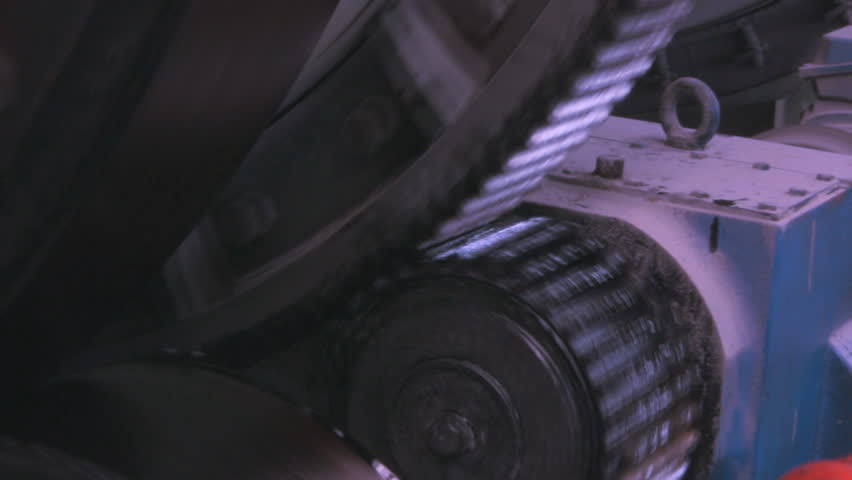 close up of gears turning