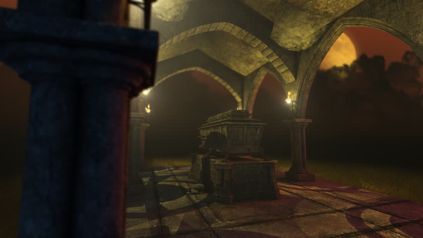 A creepy tomb environment ... great for Halloween!
