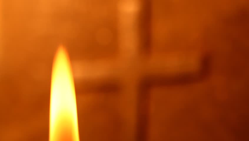 Holy cross with Candle