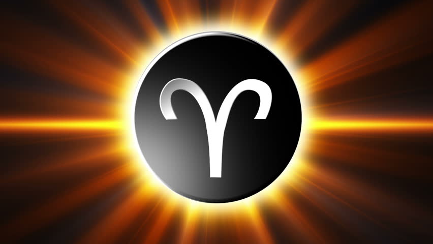 Aries astrological/horoscope sign looping animation.
