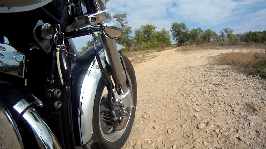 Chopper on bad road