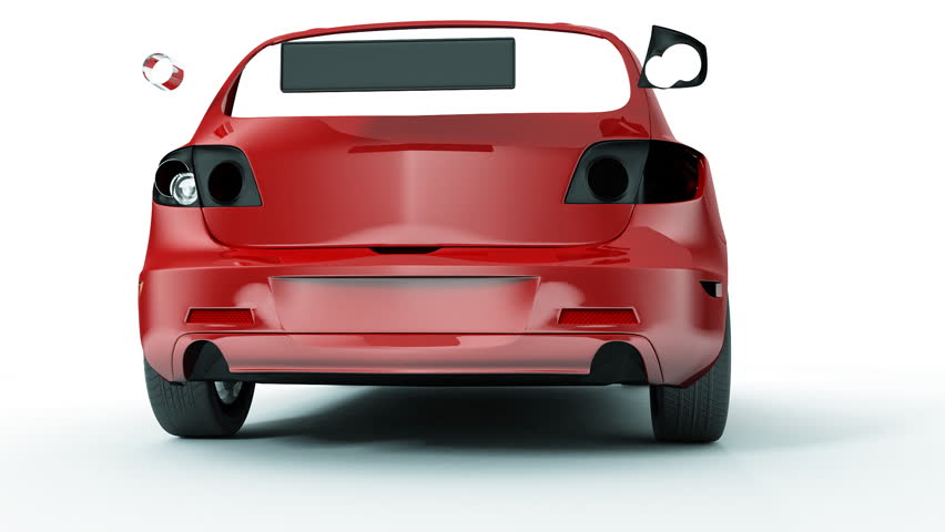 Car creation in HD. Parts falling down and assembling into a car. HD.