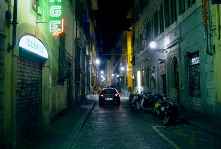 Tourism style footage montage walking through streets of Florence, Italy