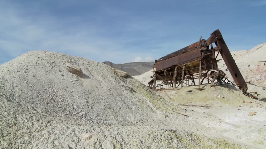 An abandoned sulfur mine in Death Valley.