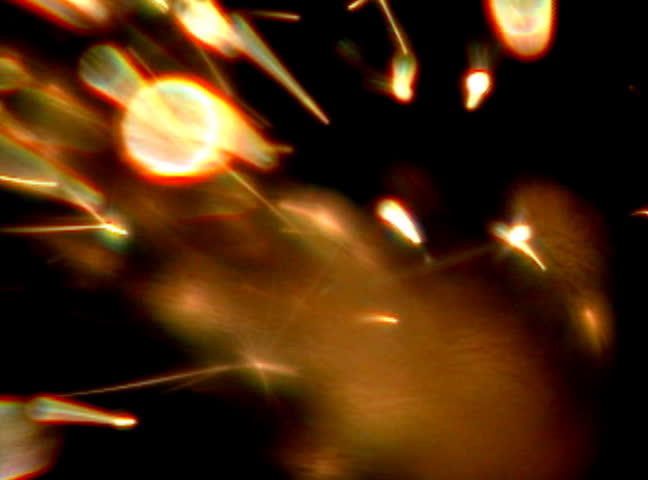 Fire sparks. 
