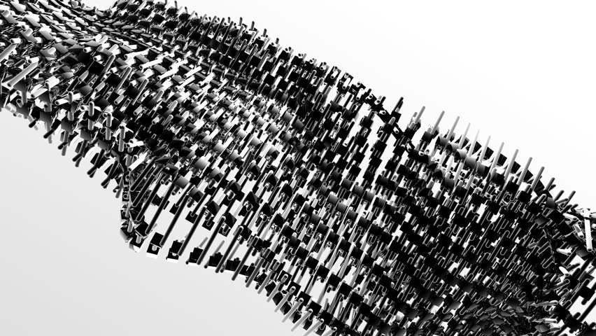 Elegant Metal 3D animation. Rendered in HD.