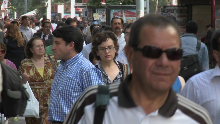SANTIAGO, CHILE - CIRCA 2009: (Timelapse View) Foot traffic on Huerfanos circa 2009 in Santiago, Chile.