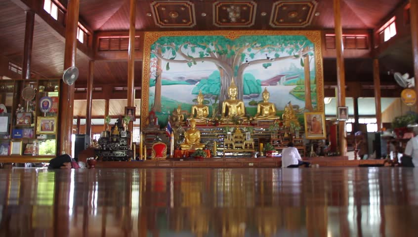 Inside buddhist temple in Nothern Thailand