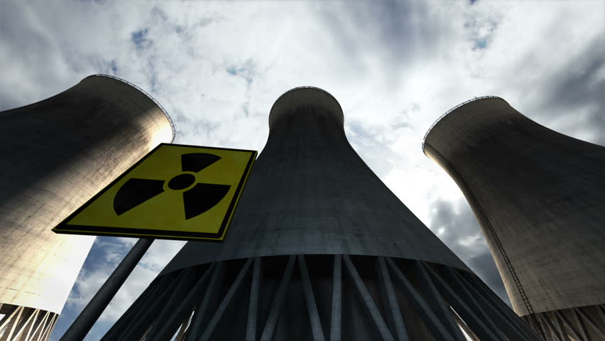 Nuclear Power Plant Clouds Timelapse - wideangle Realistic 3D render nuclear power plant scene composited with real clouds timelapse.