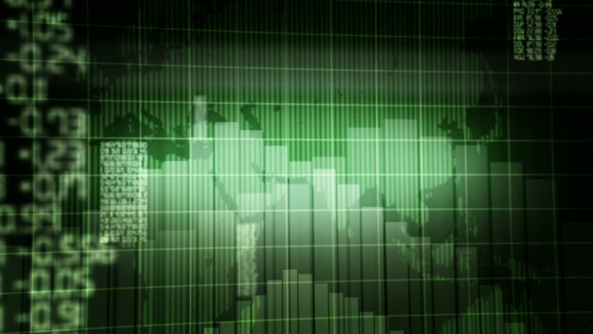 Financial data and growing charts. Animation HD 1080