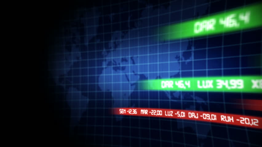 Financial data and growing charts. Animation HD 1080