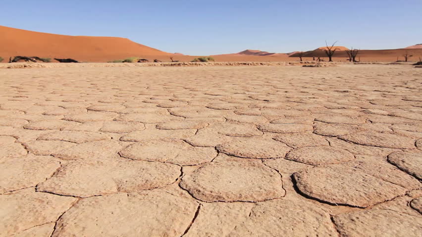 Sossusvlei Namibian desert, tracking shot