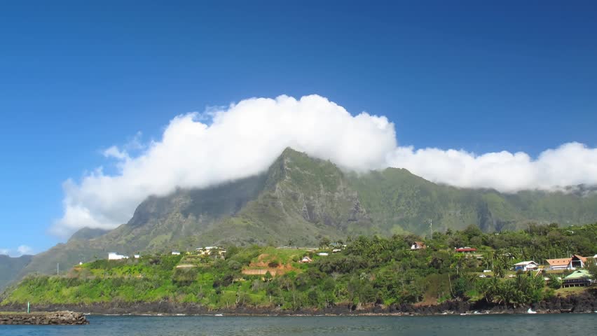 Time Lapse Clouds over Atuona, Hiva Oa, French Polynesia