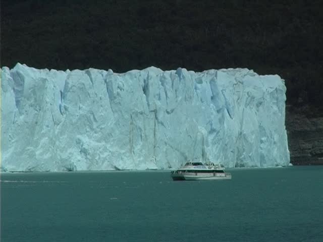 Ship on the lake near Perito Moreno